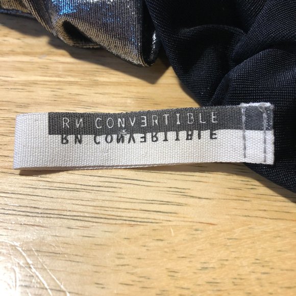 Womens RN CONVERTIBLE Pewter Metallic Long Sleeve Bodycon Mini Dress P US/XS * - Picture 13 of 13